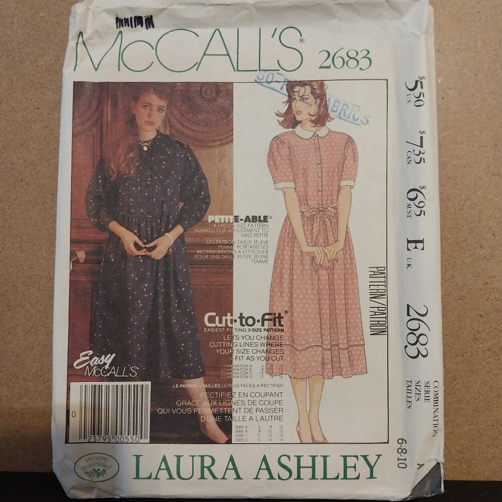 SEWING PATTERNS NEW Uncut McCall's Laura Ashley